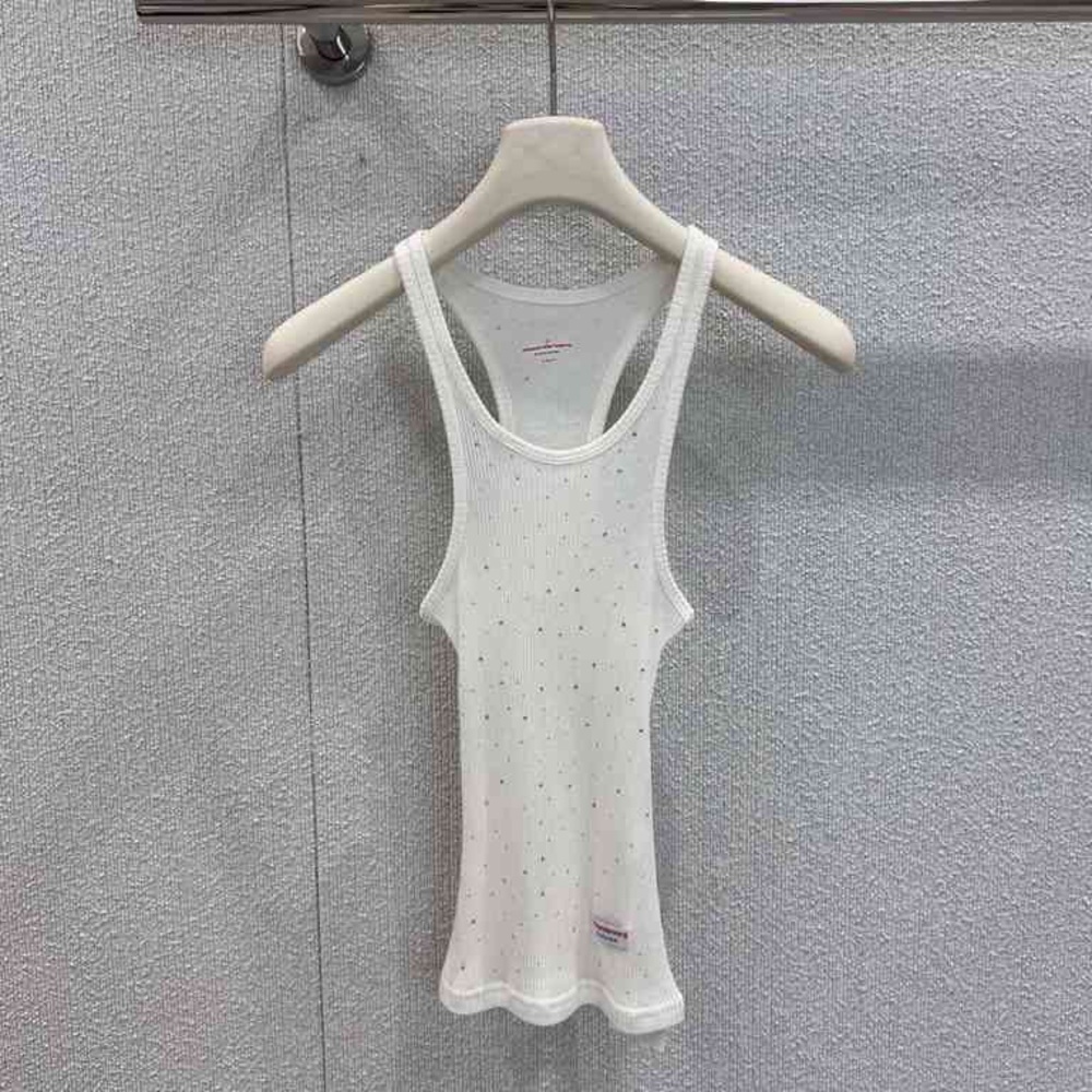 White Ribbed Tank Top
